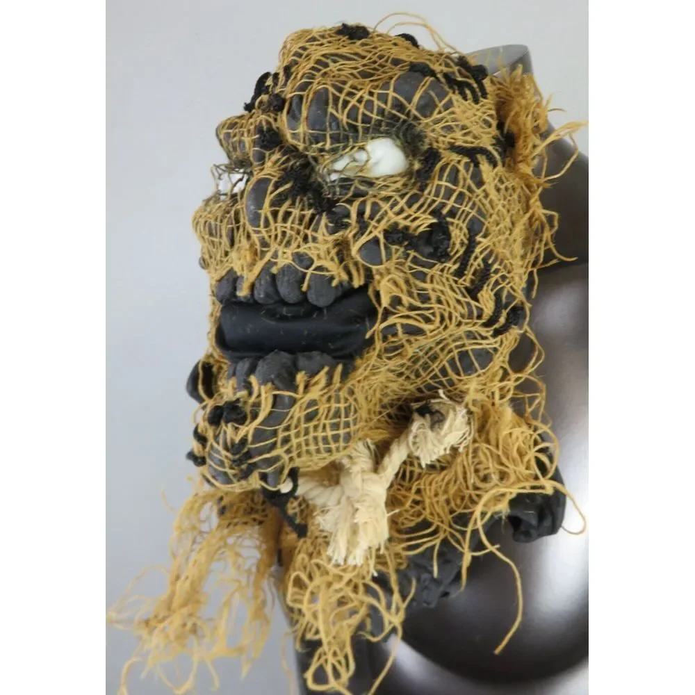 Scarecrow Creepy Mask‎ Full Head Cover Halloween Costume Mask68-Tan 2004 Y2K VTG